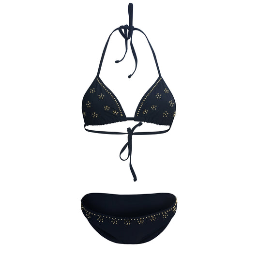 Black Jasmine Bikini Beaded Sassi Swimwear