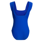 Marigold luxury blue swimsuit square neckline