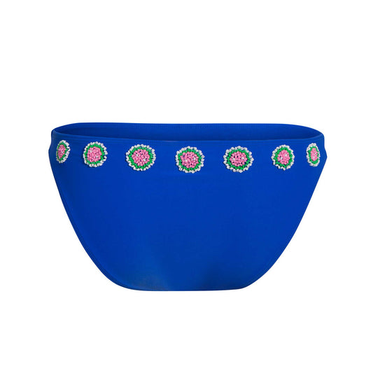 Sweet Pea Blue luxury bikini bottoms hand beaded