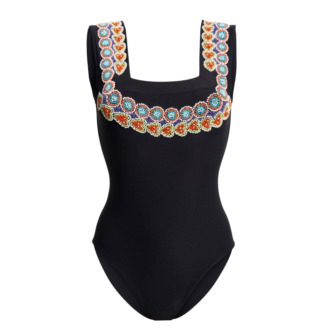 Lily Swimsuit Black Jacquard Texture