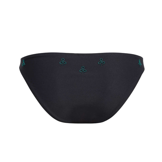 Lotus black luxury bikini green hand beading