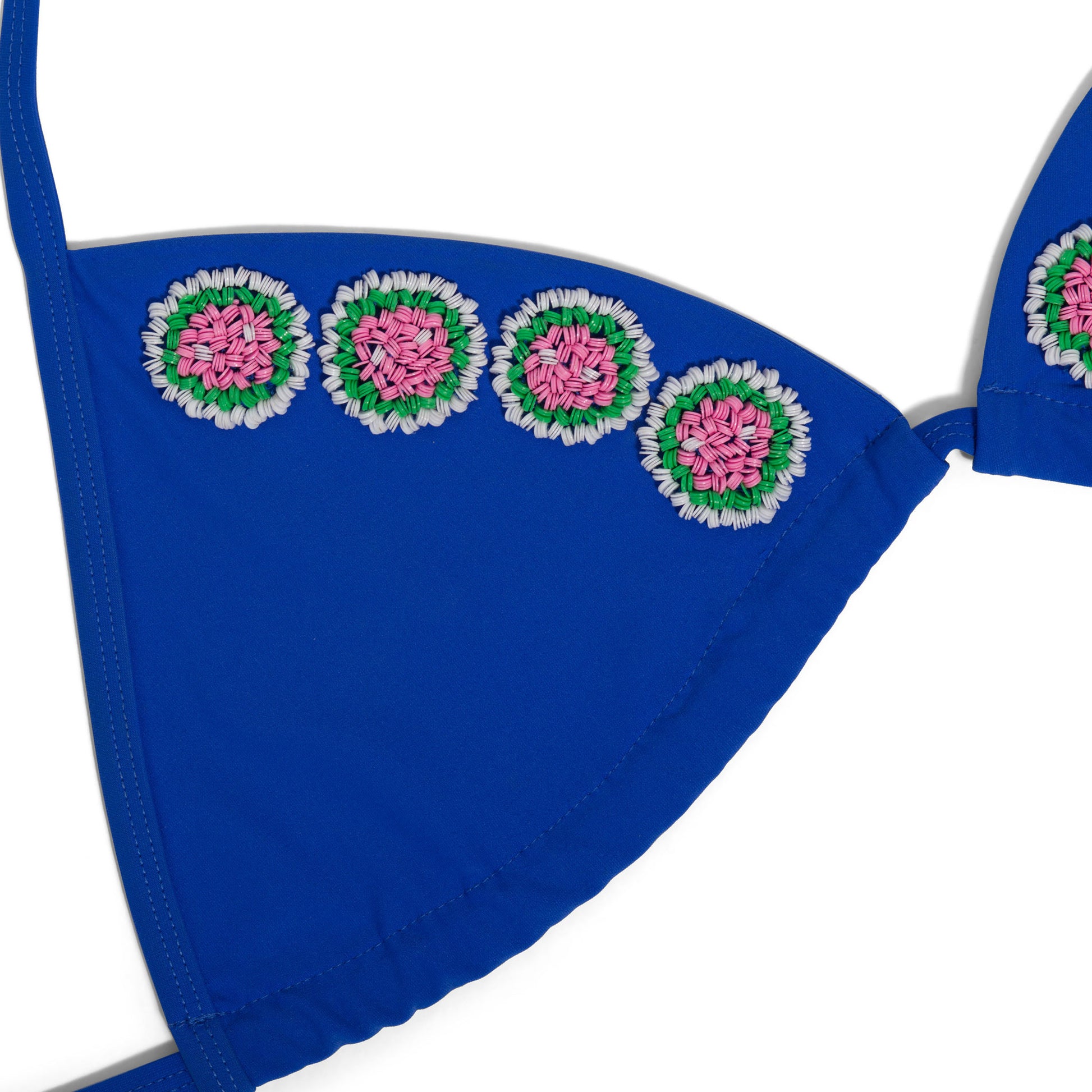 Sweet Pea Blue luxury bikini hand beaded